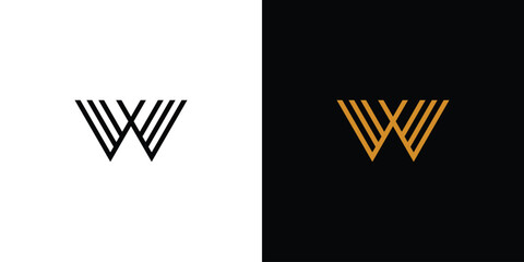 Modern and unique W logo design