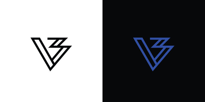 Modern and sophisticated V3 logo design