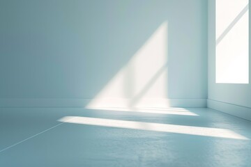 empty floor room wall white space interior design blank nobody architecture home window clean inside background render abstract house light concrete