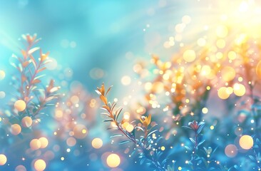 キラキラと光輝く水色の背景