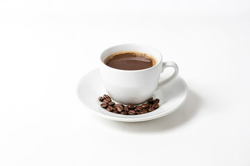 Fototapeta premium Cup of Coffee with Coffee Beans
