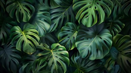 Fototapeta premium Modern tropical leaves background design. Botanical background. Tropical plant background which is very beautiful and amazing
