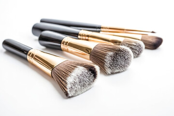 Fototapeta premium Makeup Brushes Isolated on White Background
