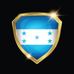 Honduras Flag Golden Shield Logo