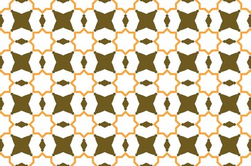 A pattern design of brown and white squares with a yellow border