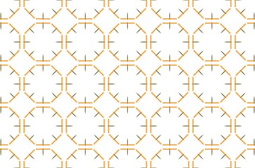 A pattern of circles and squares in orange and white