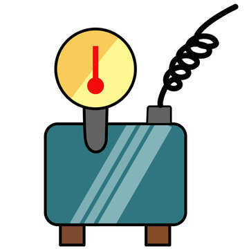 recommend clip art: Air pump,Air compressor. Concept isolated. Flat cartoon style