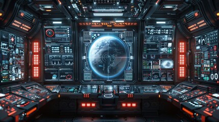 Obraz premium computer technology wallpaper dark background