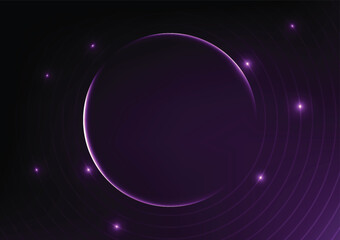 Len digital technology neon purple circle abstract background