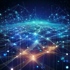 Fototapeta premium Digital electrical technology connections concept background