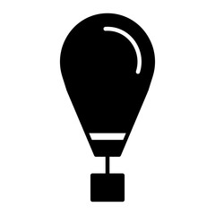 Hot Air icon. black fill icon