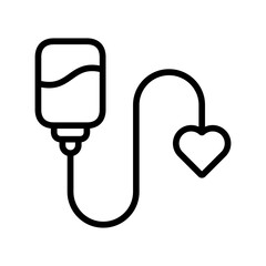 infusion love icon line vector design illustration template