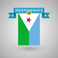 Djibouti Independence Day Flag Banner