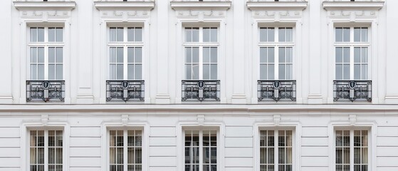 apartment building's historic exterior boasts elegant windows that whisper tales of the city's past