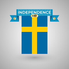 Sweden Independence Day Flag Banner