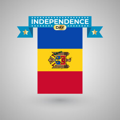Moldova Independence Day Flag Banner