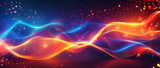 flowing light waves in shades of blue, creating captivating backgrounds that symbolize movement and energy in digital art