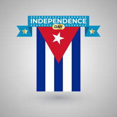 Cuba Independence Day Flag Banner