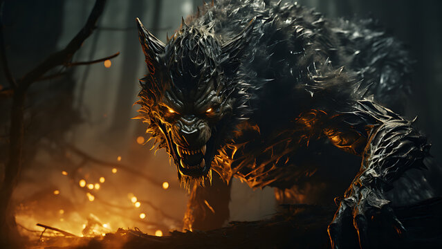 Werewolf - Dogman, Creature, Monster, Woldman, Dog Man, Scary. Horror, Dangerous, Wolf, Vicious, Halloween Night