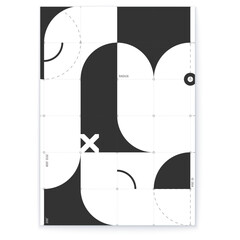Concept of Meta modern poster. Abstract geometric pattern