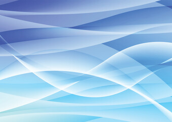 Obraz premium Soft blue wave decorative line pattern background