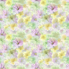 Obraz premium Floral variety color, form natural, seamless fabric pattern.