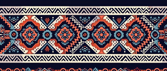 pattern adorned with delicate flowers and ornate mosaic details, perfect for enhancing decorative fabrics, wallpapers, and textile designs