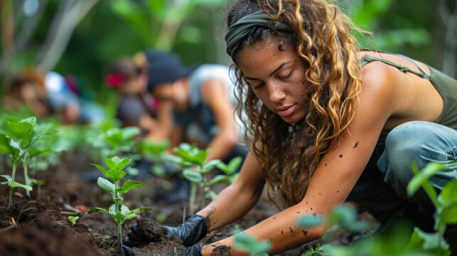 Corporate social responsibility team organizing a community outreach program.