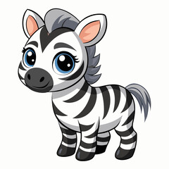baby zebra cartoon, zebra vector illustration, zebra icon and healthy sweet fruit, silhouette, logo, eps file, zebra cartoon character, png on white background
