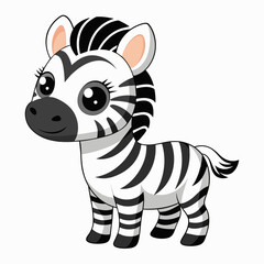 baby zebra cartoon, zebra vector illustration, zebra icon and healthy sweet fruit, silhouette, logo, eps file, zebra cartoon character, png on white background
