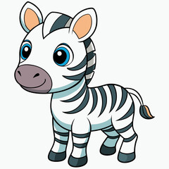 baby zebra cartoon, zebra vector illustration, zebra icon and healthy sweet fruit, silhouette, logo, eps file, zebra cartoon character, png on white background
