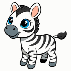 baby zebra cartoon, zebra vector illustration, zebra icon and healthy sweet fruit, silhouette, logo, eps file, zebra cartoon character, png on white background

