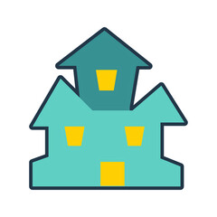 Haunted house icon