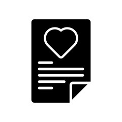 love note icon vector design illustration template