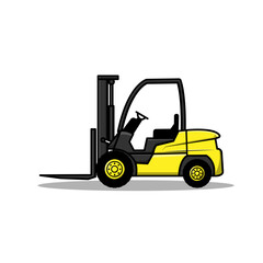 forklift on white background