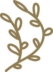 Fototapeta premium Ornaments Hand Drawn Nature Leaf Element 