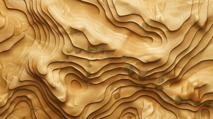 A pattern of gentle contour lines that mimic topographic maps golden yellow, wallpaper, backdrop