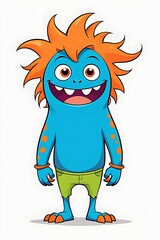 Fototapeta premium Unique and brightly colored monster character designs for screen printing on clothes. Modern, attractive and eye-catching style, suitable for all ages