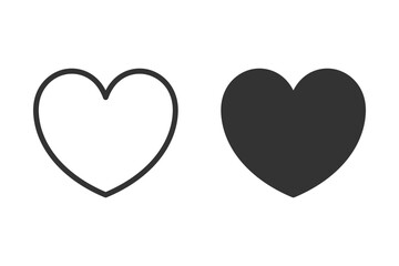 Heart vector icons. Set of love symbols vector illustration