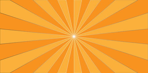 	
Abstract orange sun rays and sunburst backdrop background. seamless retro vintage burst sunrise sunbeam element spiral striped vector wallpaper design.