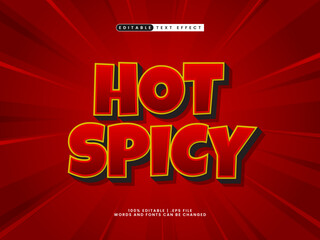 hot spicy editable text effect in food and drink text style