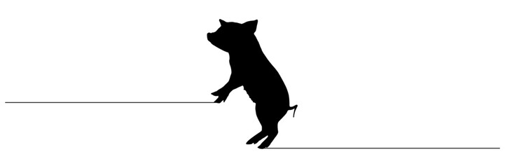 line art silhouette illustration  background pig pet day