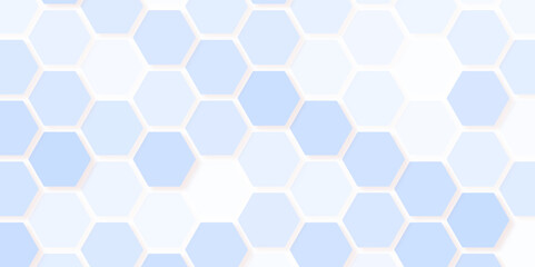 Fototapeta premium Geometric hexagon seamless simple pattern. Modern Blue Hexagon Seamless Pattern