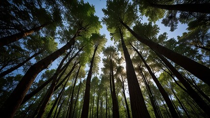 Fototapeta premium LowAngle View trees 