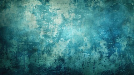 Blue and green grunge backdrop with empty area