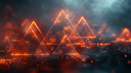 Naklejka premium Abstract Angularity: Triangles in Harmonious Design