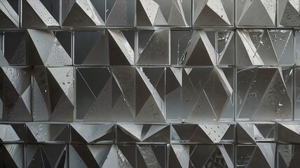 Macro view of hand-cut diamond facets on beautiful lead crystal glass