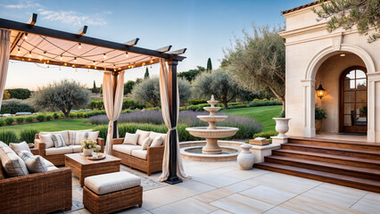 Obraz premium patio in the village