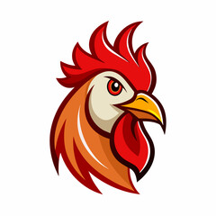 head of rooster, rooster head logo vector illustration, silhouette, logo, eps File, Hen silhouette, chicken isolated on white, Creative Logo Icon white Background png