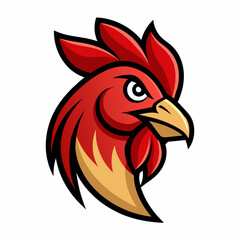head of rooster, rooster head logo vector illustration, silhouette, logo, eps File, Hen silhouette, chicken isolated on white, Creative Logo Icon white Background png